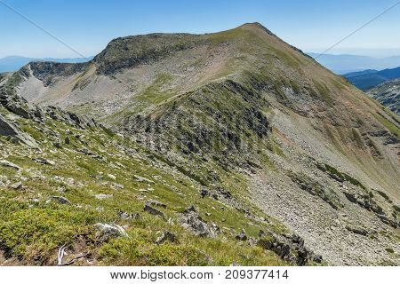 Amazing Landscape of Kadiev rid peak from Dzhano peak, Pirin Mountain, Bulgaria