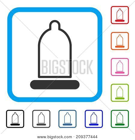 Preservative icon. Flat gray iconic symbol in a light blue rounded square. Black, gray, green, blue, red, orange color versions of Preservative vector. Designed for web and app user interface.