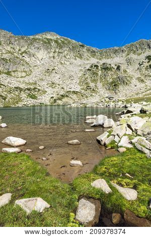 Amazing Landscape of Argirovo lake near Dzhano peak, Pirin Mountain, Bulgaria
