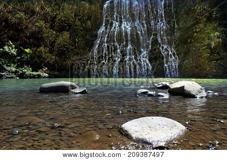 Low Angle Of Karekare Falls