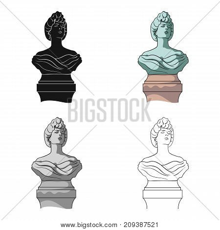Monument, single icon in cartoon style.Monument vector symbol stock illustration .