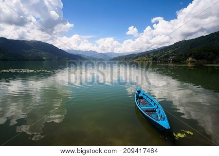 Boat At The Phewa Lake, Pohara, Nepal