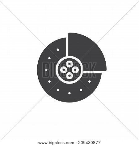 Brake pads icon vector, filled flat sign, solid pictogram isolated on white. Symbol, logo illustration.