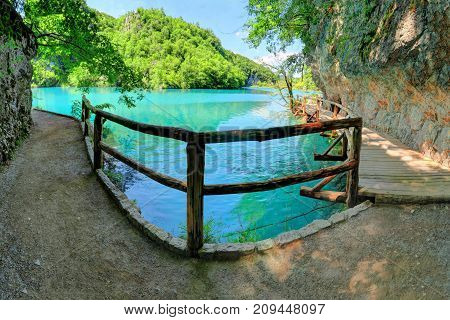 Croatia's Plitvice Lakes National Park is famous for the sapphire color of its water in 16 lakes