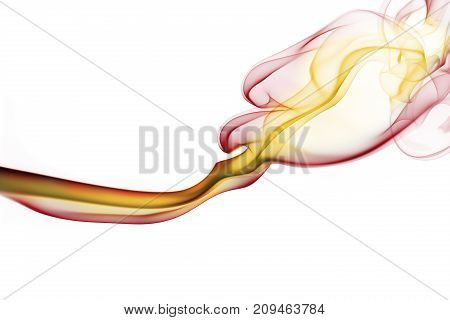National smoke flag of Spain isolated on a white background