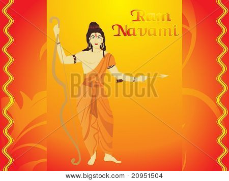 stand di Lord rama con sfondo ramnavami