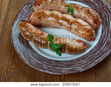 bumbar - Armenian lamb sausage , close up meal