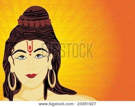 ramnavami sfondo con Signore rama
