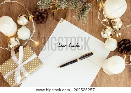 Letter To Santa Claus. Gift. Christmas Mood. New Year. Card.