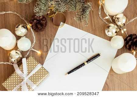 Letter To Santa Claus. Gift. Christmas Mood. New Year. Card.