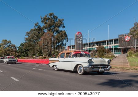 Adelaide, SA, Australia - October 15, 2017: South Australians gather in Elizabeth for the Holden Dream Cruise celebrating 70 years of car manufacturing in Adelaide. The factory will close October 20th ending car manufacturing in Australia for the moment.