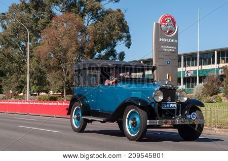 Adelaide, SA, Australia - October 15, 2017: South Australians gather in Elizabeth for the Holden Dream Cruise celebrating 70 years of car manufacturing in Adelaide. The factory will close October 20th ending car manufacturing in Australia for the moment.