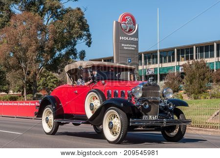 Adelaide, SA, Australia - October 15, 2017: South Australians gather in Elizabeth for the Holden Dream Cruise celebrating 70 years of car manufacturing in Adelaide. The factory will close October 20th ending car manufacturing in Australia for the moment.