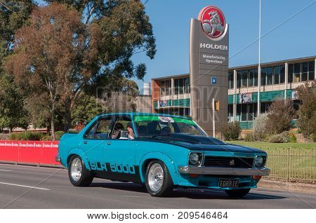 Adelaide, SA, Australia - October 15, 2017: South Australians gather in Elizabeth for the Holden Dream Cruise celebrating 70 years of car manufacturing in Adelaide. The factory will close October 20th ending car manufacturing in Australia for the moment.