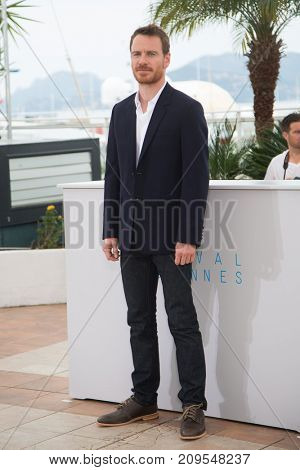 CANNES, FRANCE - MAY 23, 2015: Michael Fassbender attends the 'Macbeth' Photocall . 68th annual Cannes Film Festival at the Palais des Festivals 