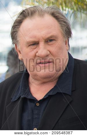 CANNES, FRANCE - MAY 22, 2015: Gerard Depardieu attends the 'Valley Of Love' Photocall. 68th annual Cannes Film Festival at the Palais des Festivals 