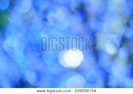 Blue Bokeh Lights, Defocused, Holiday And Festive Background