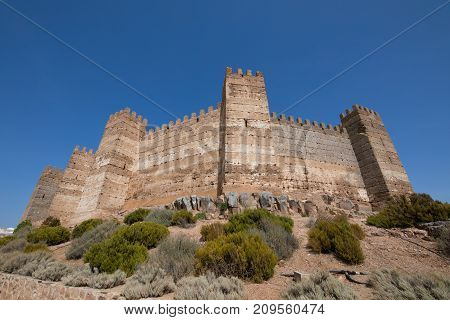 Rampart Of Burgalimar Castle In Banos De La Encina