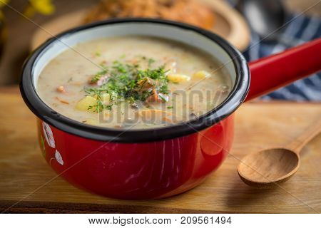 The Sour Soup Made Of Rye Flour.