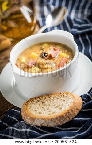 The Sour Soup Made Of Rye Flour.