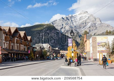 Banff Townsite In The Canadian Rockies, Canada