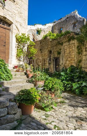 Street of town Oppede-le-Vieux in Provence France
