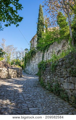 Street of town Oppede-le-Vieux in Provence France