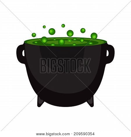 Potty with a witch potion for Halloween illustration