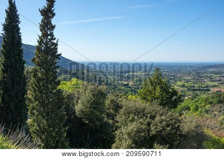 Panoramic view of rural France in Provence