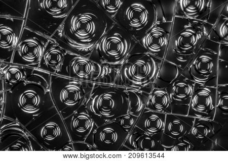 microscopic detail of some dried egg white in dark back