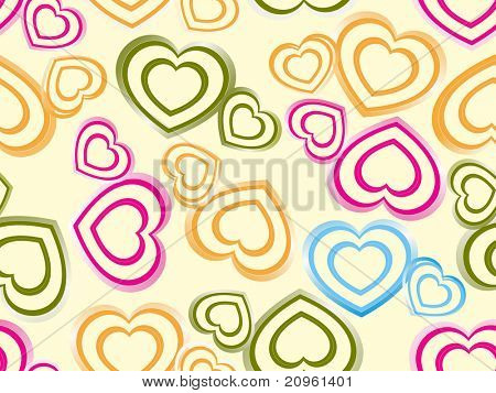 impression de fond romantique, illustration vectorielle