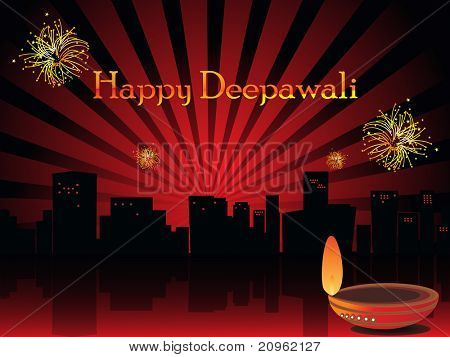 mutlu deepavali için güzel illüstrasyon