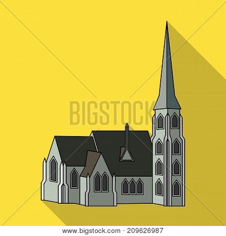 Building, single icon in flat style.Building, vector symbol stock illustration .