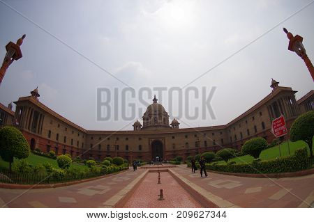 Jaipur, India - September 26, 2017: Rashtrapati Bhavan is the official home of the President of India.