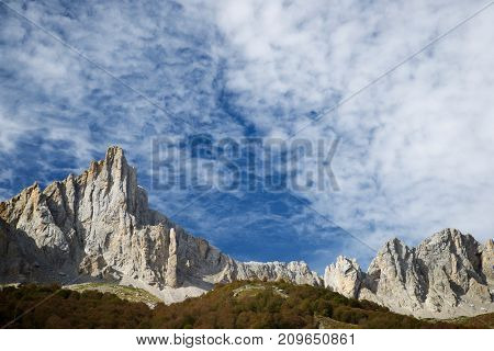 Aiguille Ansabere Peak in Lescun Cirque, Aspe Valley, Pyrenees, France.