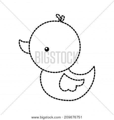 cute rubber duck toy bathroom kid vector illustration