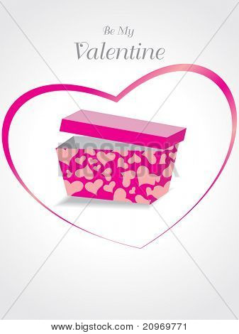 fond avec forme de coeur de boîte, rose de cadeau pour la Saint-Valentin