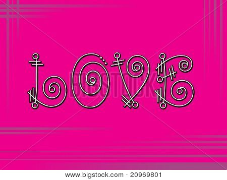 abstrait fond rose avec texte amour artistique