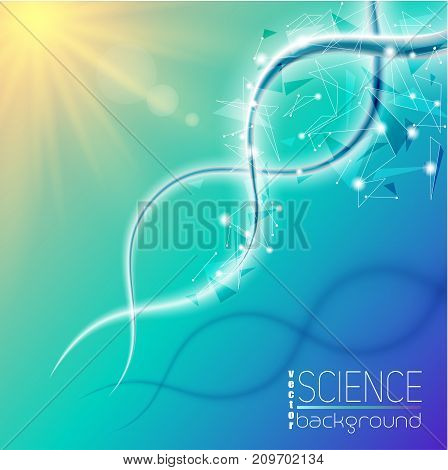 DNA structure molecule, hemical medical science vector illustration. Science background.