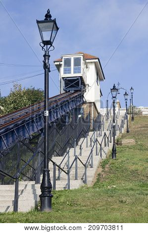 Victorian cliff lift at Southend-on-Sea Essex England