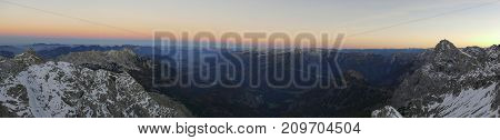 Sunrise View Form The Summit Of Grosser Priel