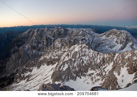 Sunrise View Form The Summit Of Grosser Priel