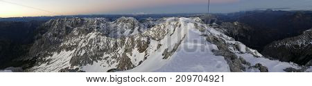 Sunrise View Form The Summit Of Grosser Priel
