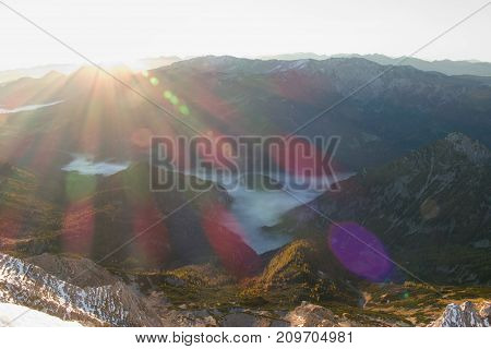 Sunrise View Form The Summit Of Grosser Priel