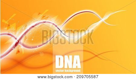 DNA structure molecule, hemical medical science vector illustration. Science background.