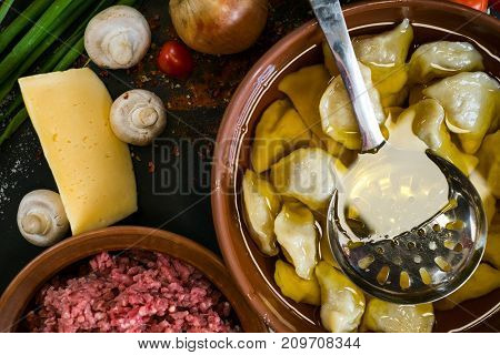 Serving culinary kitchen countryside handmade restaurant food cook traditional background