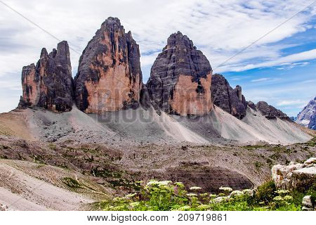The Tre Cime di Lavaredo (Italian for 
