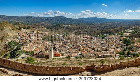 Panoramic view of Jalance village from the castle