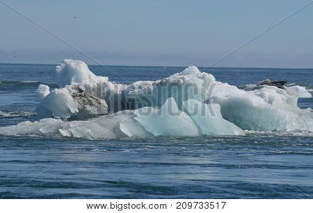 Compelling view of an Icelandic iceberg in a lagoon