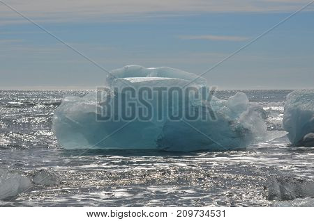 Cool icefloe in a lake in Iceland